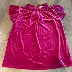 Velvet Pink Short Sleeve Top
